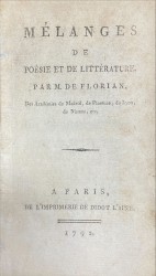 MÉLANGES DE POÉSIE ET DE LITTÉRATURE.